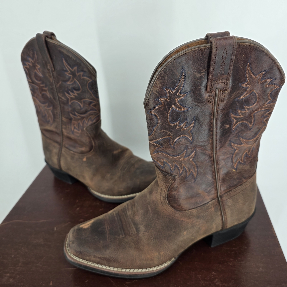 Ariat Kids Brown Western Boots Size 5 Girls